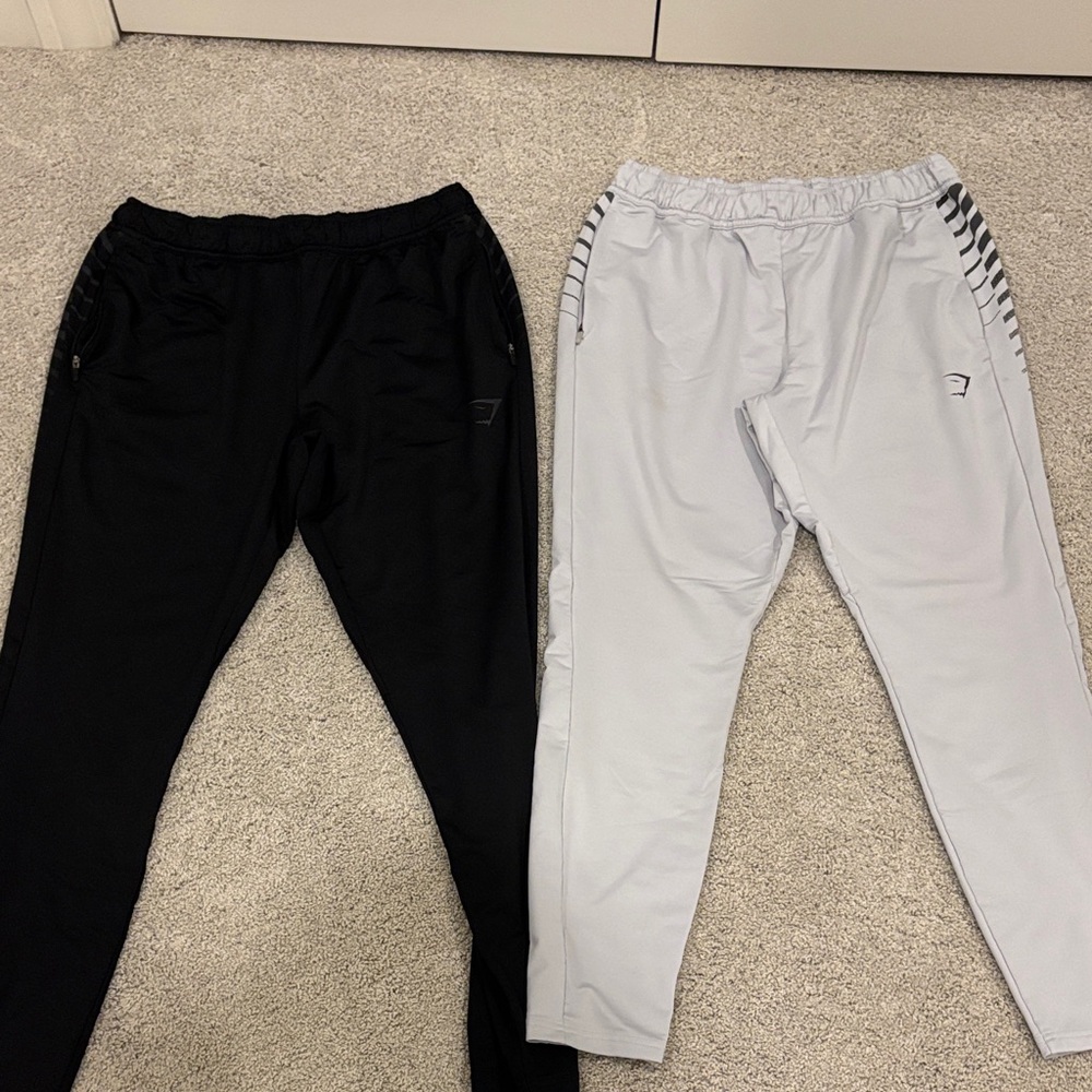 Mens gymshark  Black and Gray Jogger Pants